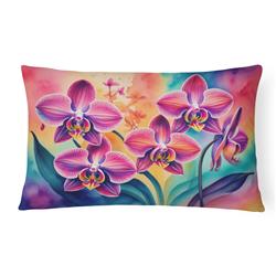 16 x 12 in. Unisex Orchids in Color Fabric Decorative Pillow