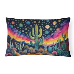 DAC1455PW1216 16 x 12 in. Unisex Queen of the Night Cactus in Color Fabric Decorative Pillow