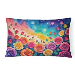 16 x 12 in. Unisex Roses in Color Fabric Decorative Pillow