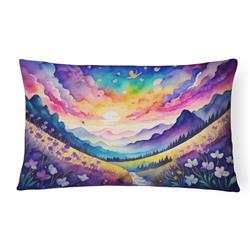 16 x 12 in. Unisex Violets in Color Fabric Decorative Pillow