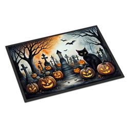 18 x 27 in. Unisex Black Cat Spooky Halloween Doormat