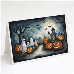 DAC2273GCA7P 5 x 7 in. Ghosts Spooky Halloween Greeting Cards & Envelopes - Pack of 8