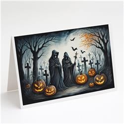 5 x 7 in. Unisex The Grim Reaper Spooky Halloween Greeting Cards & Envelopes - Pack of 8