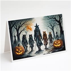 DAC2280GCA7P 5 x 7 in. Werewolves Spooky Halloween Greeting Cards & Envelopes - Pack of 8