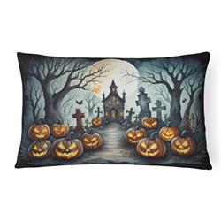 16 x 12 in. Unisex Graveyard Spooky Halloween Fabric Decorative Pillow