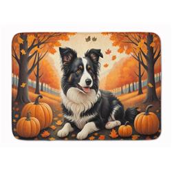 19 x 27 in. Unisex Border Collie Fall Memory Foam Kitchen Mat