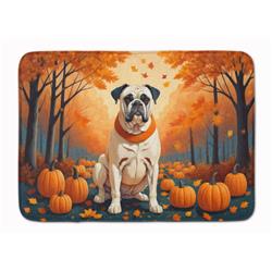 19 x 27 in. Unisex White Boxer Fall Memory Foam Kitchen Mat