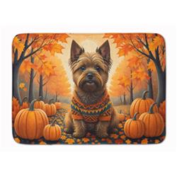 19 x 27 in. Unisex Cairn Terrier Fall Memory Foam Kitchen Mat
