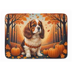 19 x 27 in. Unisex Cavalier Spaniel Fall Memory Foam Kitchen Mat