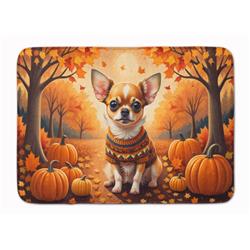 19 x 27 in. Unisex Chihuahua Fall Memory Foam Kitchen Mat
