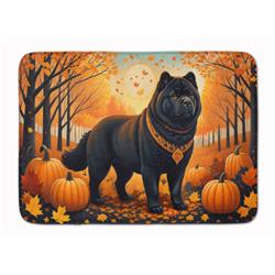 19 x 27 in. Unisex Black Chow Chow Fall Memory Foam Kitchen Mat