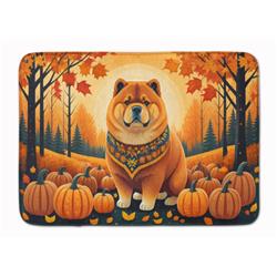 19 x 27 in. Unisex Chow Chow Fall Memory Foam Kitchen Mat