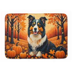 19 x 27 in. Unisex Collie Fall Memory Foam Kitchen Mat
