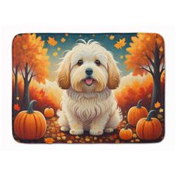 19 x 27 in. Unisex Coton De Tulear Fall Memory Foam Kitchen Mat