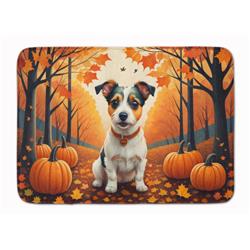 19 x 27 in. Unisex Jack Russell Terrier Fall Memory Foam Kitchen Mat