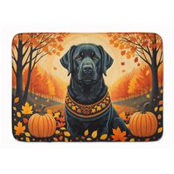 19 x 27 in. Unisex Black Labrador Retriever Fall Memory Foam Kitchen Mat