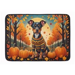 19 x 27 in. Unisex Miniature Pinscher Fall Memory Foam Kitchen Mat