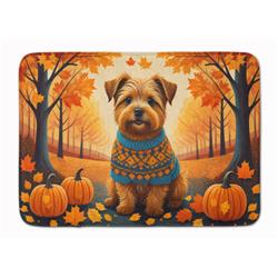 19 x 27 in. Unisex Norfolk Terrier Fall Memory Foam Kitchen Mat