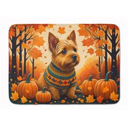 19 x 27 in. Unisex Norwich Terrier Fall Memory Foam Kitchen Mat