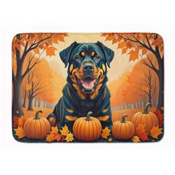 19 x 27 in. Unisex Rottweiler Fall Memory Foam Kitchen Mat