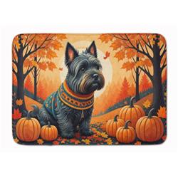 19 x 27 in. Unisex Scottish Terrier Fall Memory Foam Kitchen Mat