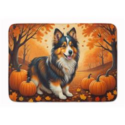 DAC1071RUG 19 x 27 in. Unisex Sheltie Fall Memory Foam Kitchen Mat