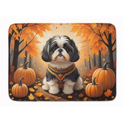 19 x 27 in. Unisex Shih Tzu Fall Memory Foam Kitchen Mat