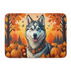 19 x 27 in. Unisex Siberian Husky Fall Memory Foam Kitchen Mat
