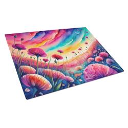 DAC1429LCB 15 x 12 in. Dianthus in Color Glass Cutting Board - Large