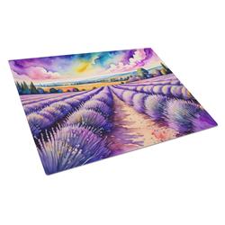 DAC1431LCB 15 x 12 in. Unisex English Lavender in Color Glass Cutting Board - Large