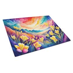 DAC1433LCB 15 x 12 in. Freesia in Color Glass Cutting Board - Large