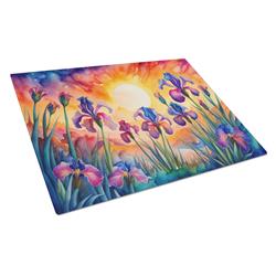 DAC1442LCB 15 x 12 in. Iris in Color Glass Cutting Board - Large