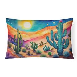 16 x 12 in. Unisex Cactus in Color Fabric Decorative Pillow