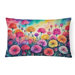 16 x 12 in. Unisex Carnations in Color Fabric Decorative Pillow