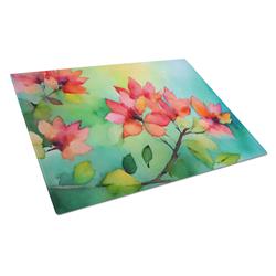 DAC1678LCB 15 x 12 in. Unisex Missouri Hawthorns in Watercolor Glass Cutting Board - Large