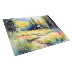 DAC1680LCB 15 x 12 in. Unisex Montana Bitterroot in Watercolor Glass Cutting Board - Large