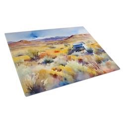 DAC1683LCB 15 x 12 in. Unisex Nevada Sagebrush in Watercolor Glass Cutting Board - Large