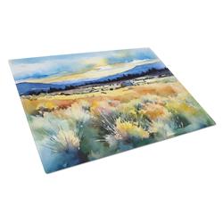 DAC1684LCB 15 x 12 in. Unisex Nevada Sagebrush in Watercolor Glass Cutting Board - Large