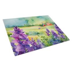 DAC1688LCB 15 x 12 in. Unisex Jersey Violet in Watercolor Glass Cutting Board - Large