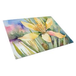DAC1689LCB 15 x 12 in. Unisex Mexico Yucca Flower in Watercolor Glass Cutting Board - Large