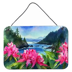 DAC1715DS812 12 x 8 in. Unisex Washington Coast Rhododendrons in Watercolor Wall or Door Hanging Prints