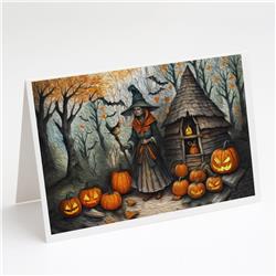 DAC2220GCA7P 5 x 7 in. Slavic Witch Spooky Halloween Greeting Cards & Envelopes - Pack of 8