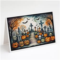 5 x 7 in. Unisex Day of the Dead Spooky Halloween Greeting Cards & Envelopes - Pack of 8