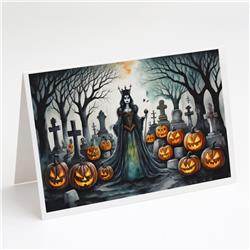 DAC2242GCA7P 5 x 7 in. Evil Queen Spooky Halloween Greeting Cards & Envelopes - Pack of 8