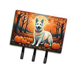 9 x 6 in. Unisex White German Shepherd Fall Leash or Key Holder