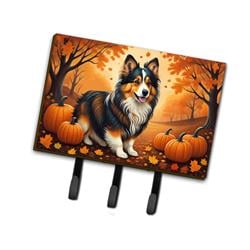 9 x 6 in. Unisex Sheltie Fall Leash or Key Holder