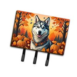 9 x 6 in. Unisex Siberian Husky Fall Leash or Key Holder