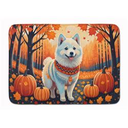 19 x 27 in. Unisex American Eskimo Fall Memory Foam Kitchen Mat