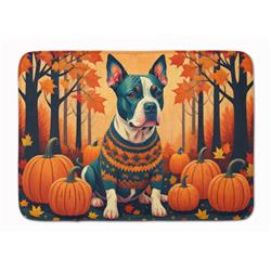 19 x 27 in. Unisex Pit Bull Terrier Fall Memory Foam Kitchen Mat