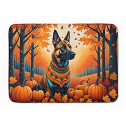 19 x 27 in. Unisex Belgian Malinois Fall Memory Foam Kitchen Mat